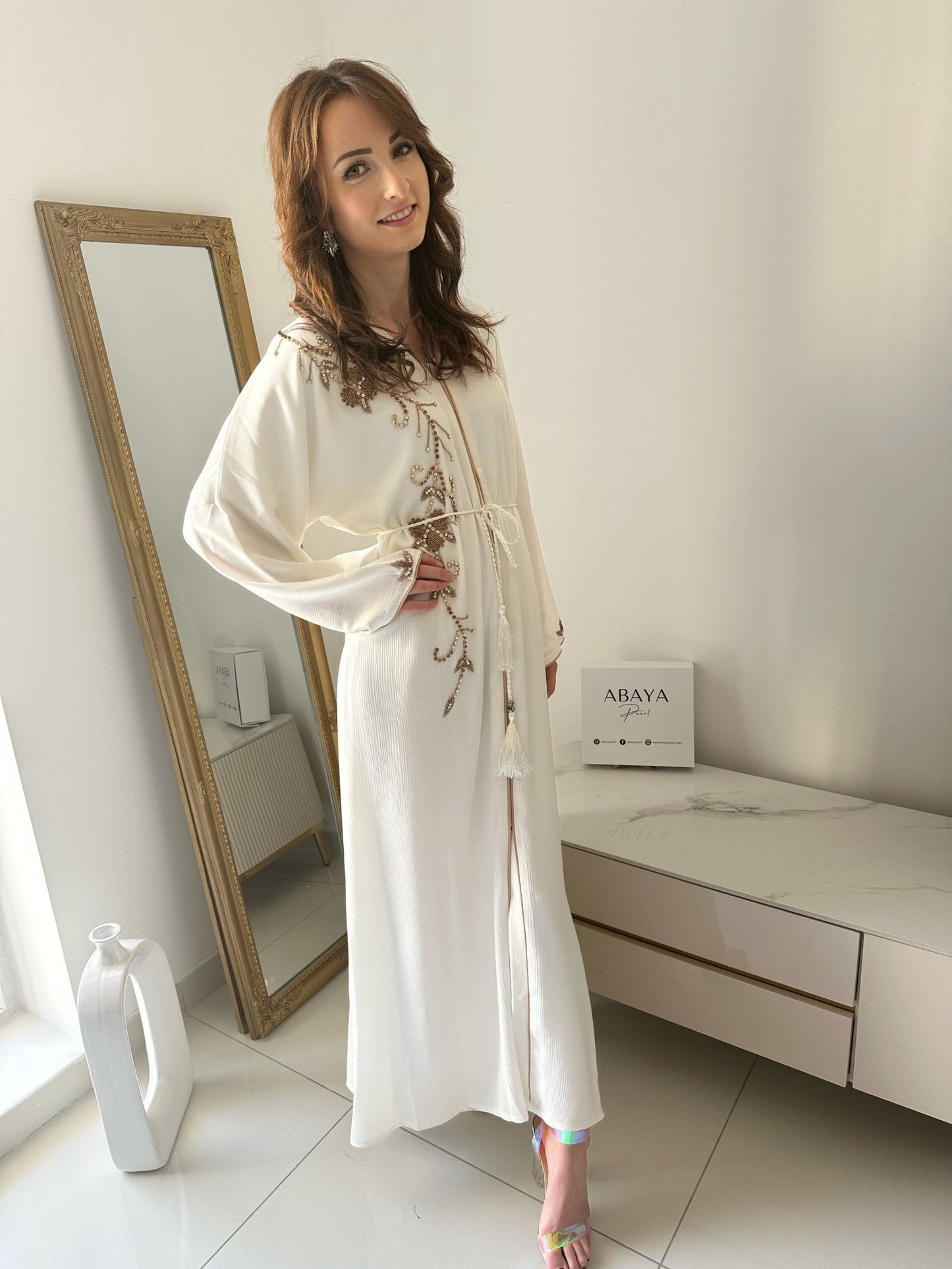 Abaya White Pearl - ABAYA PEARL