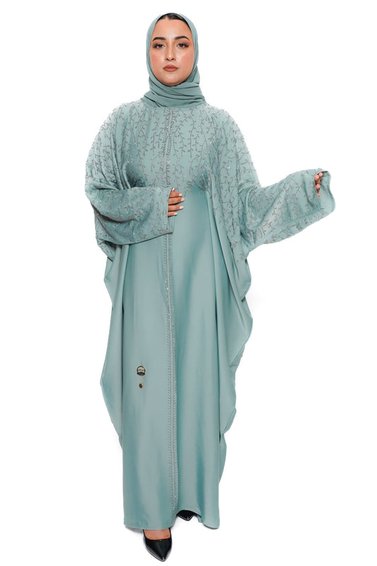 Abaya Lahna - Céladon - ABAYA PEARL